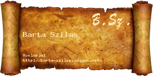 Barta Szilas névjegykártya